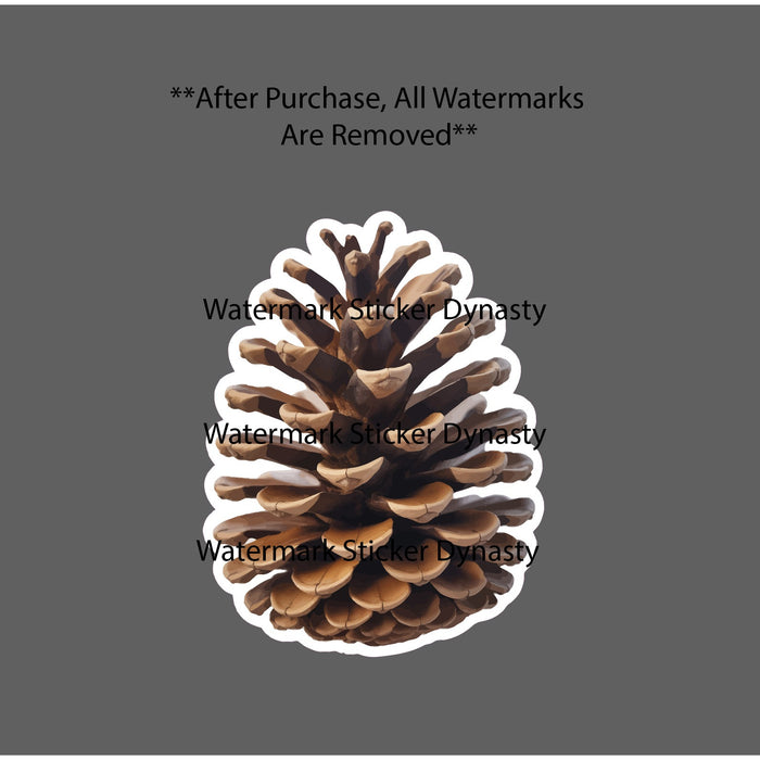 Pinecone Sticker Waterproof Decal Pine Tree Seed Outdoor Wild Nature Gift NEW