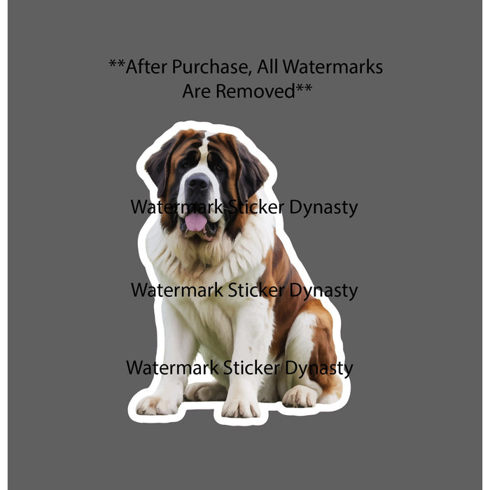 Saint Bernard Sticker Waterproof Decal Dog Animal Breed Family Pet Gift NEW