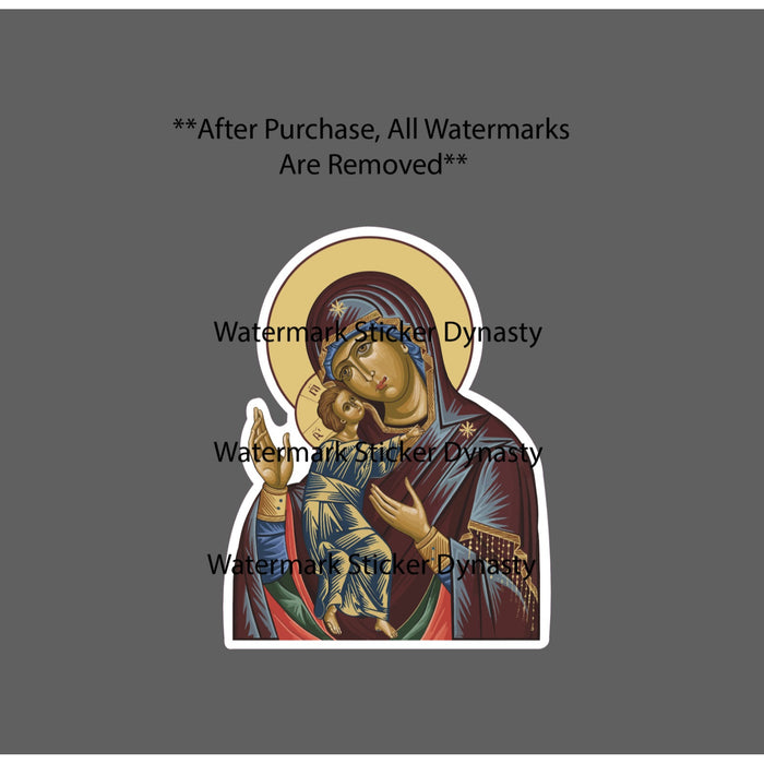 Holy Theotokos Sticker Waterproof Decal Baby Jesus Orthodox Church Gift NEW