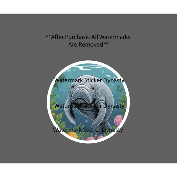 Manatee Sticker Waterproof Decal Animal Outdoor Nature Wildlife Ocean Gift NEW