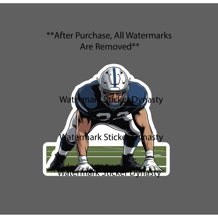 Linebacker Sticker Waterproof Decal Football Sports Game NFL College Gift NEW