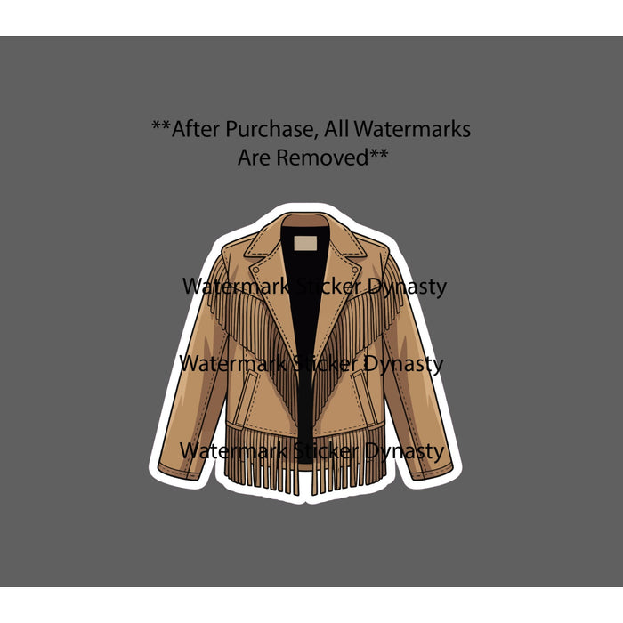 Fringe Jacket Sticker Waterproof Decal Retro Vintage Country Western Gift NEW