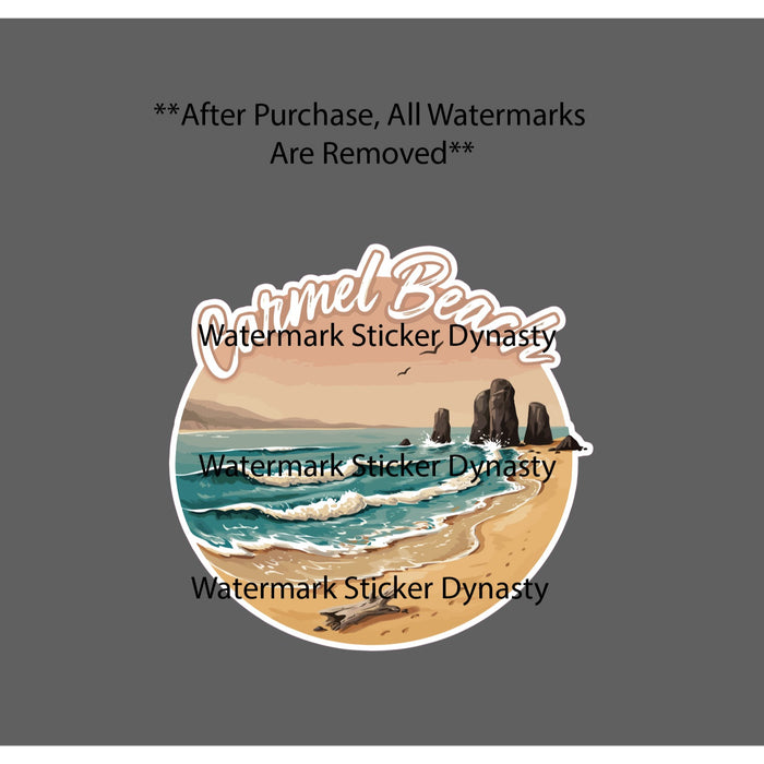 Carmel Beach Sticker Waterproof Decal Tropical Ocean Vacation Travel Gift NEW