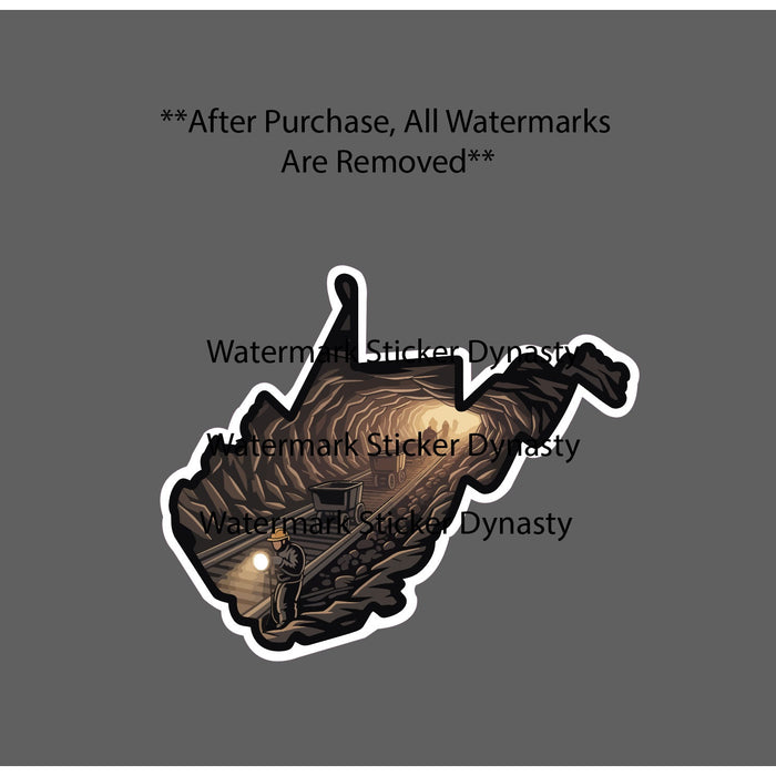 West Virginia Sticker Waterproof Decal Coal Mine Work History Mining Gift NEW