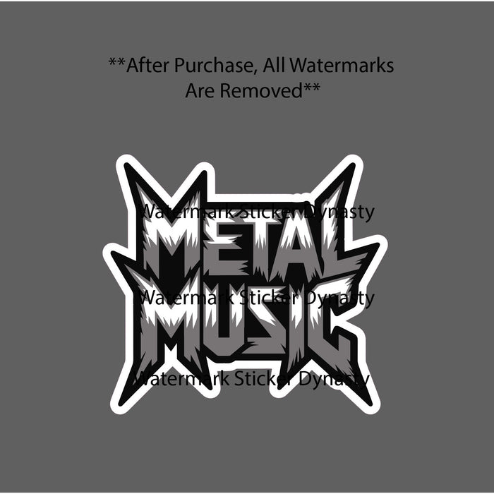 Metal Music Sticker Waterproof Decal Band Rock Hardcore Drums Guitar Gift NEW