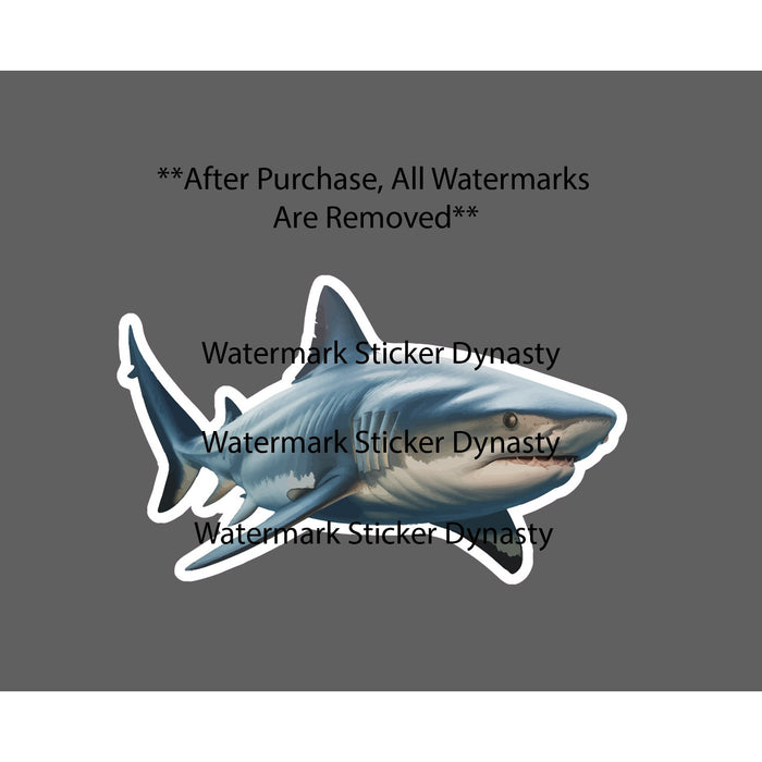 Bull Shark Sticker Waterproof Decal Animal Beach Ocean Wildlife Gift NEW