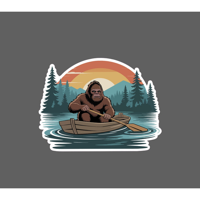 Bigfoot Rowboat Sticker Waterproof Decal Lake River Outdoor Fishing Gift NEW