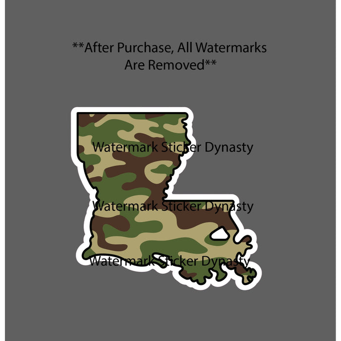 Louisiana Sticker Waterproof Decal Camo Hunting Outdoor Home Gift NEW