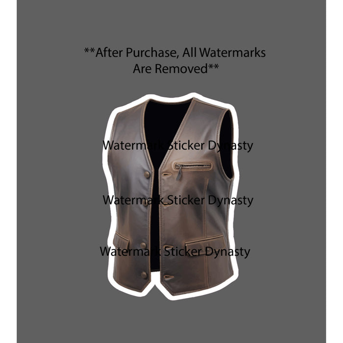 Leather Vest Sticker Waterproof Decal Style Retro Vintage Gift NEW