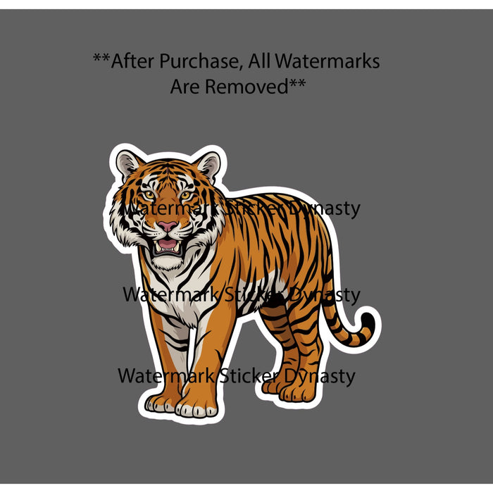 Bengal Tiger Sticker Waterproof Decal Animal Big Cat Wild Wildlife Gift NEW