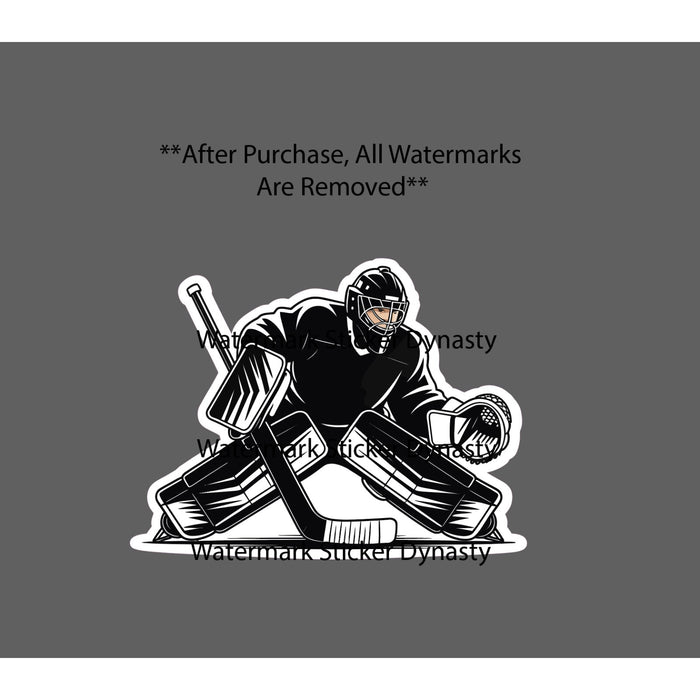 Hockey Goalie Sticker Waterproof Decal Sports Ice Game Sport Pro Gift NEW