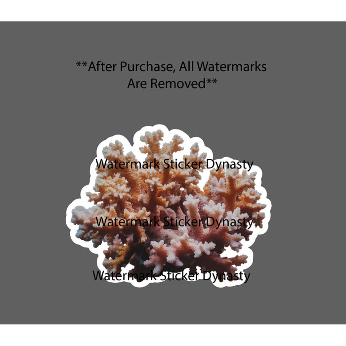 Coral Sticker Waterproof Decal Animal Sealife Ocean Beach Tropical Reef Gift NEW