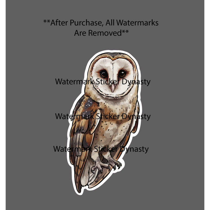 Barn Owl Sticker Waterproof Decal Animal Wild Wildlife Nature Gift NEW