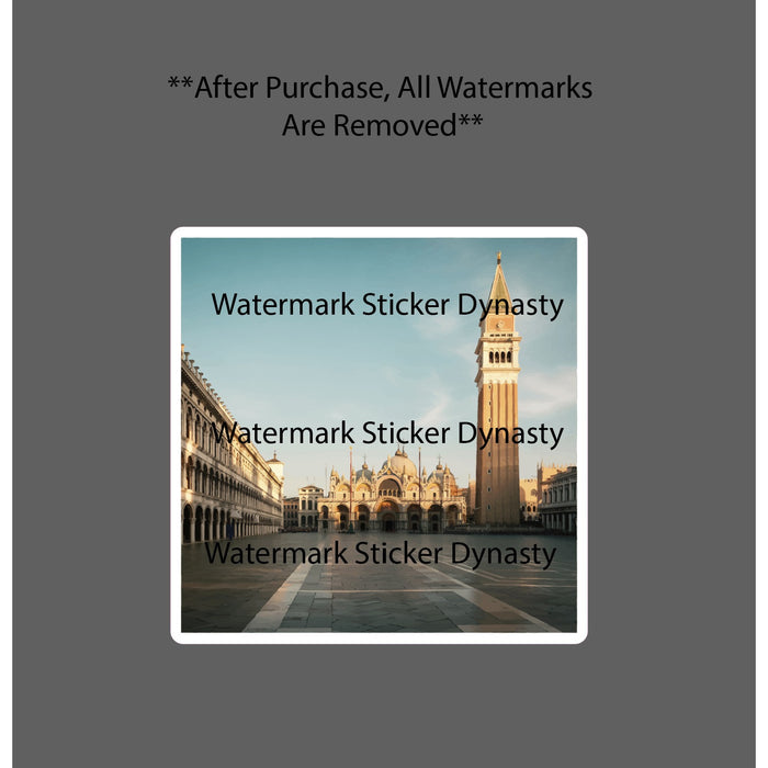 St. Mark's Square Sticker Waterproof Decal Travel Venice Italy Gift NEW