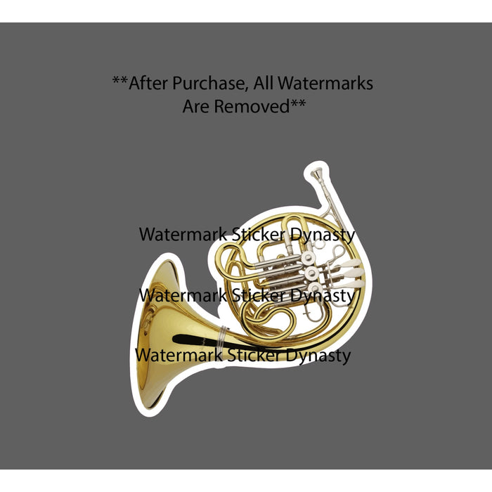 French Horn Sticker Waterproof Decal Music Band Instrument Gift NEW