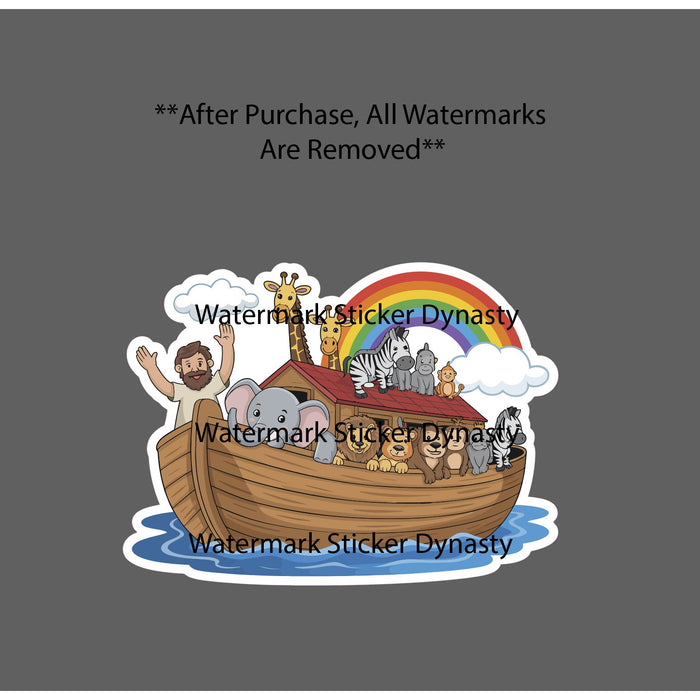 Noah's Ark Sticker Waterproof Decal Bible Genesis Jesus Faith Book Gift NEW
