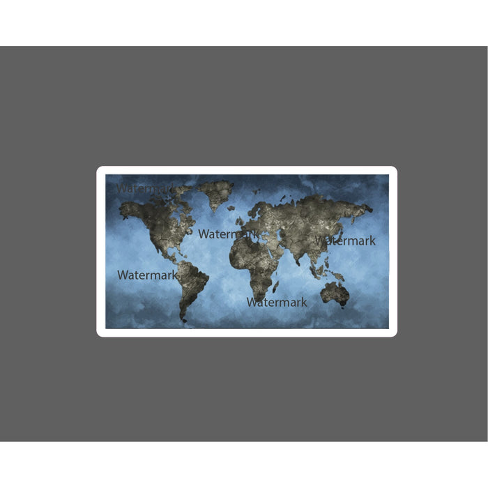 Map Sticker World Continents Waterproof