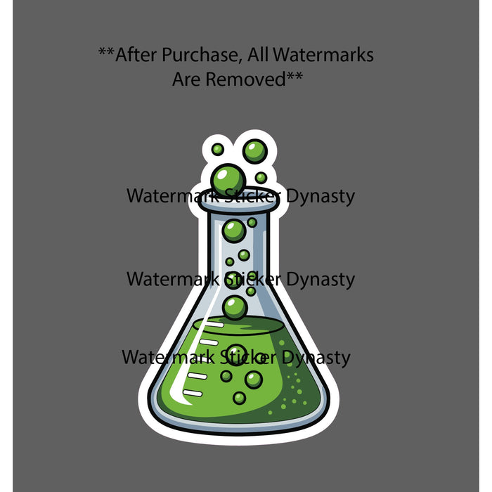 Beaker Sticker Waterproof Decal Science Chemicals School Chemistry Gift NEW