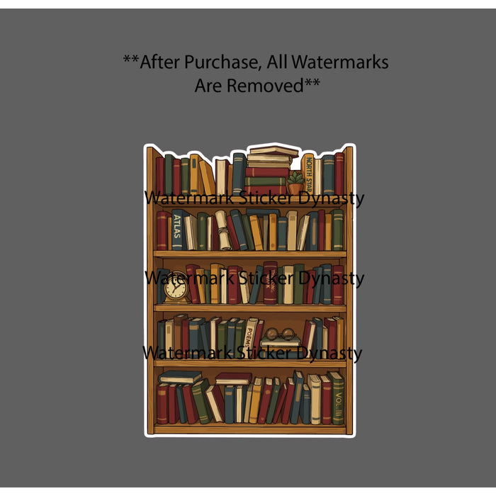 Bookshelf Sticker Waterproof Decal Books Reader Reading Novel Aesthetic Gift NEW