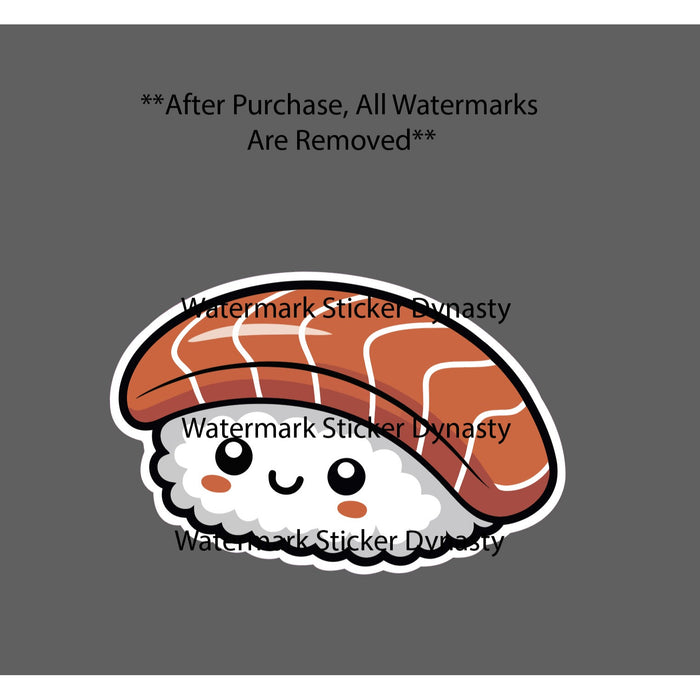 Sushi Sticker Waterproof Decal Cute Kawaii Food Fish Seafood Gift Rice NEW