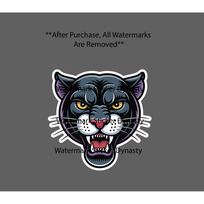 Black Panther Sticker Waterproof Decal Head New School Tattoo Design Gift NEW