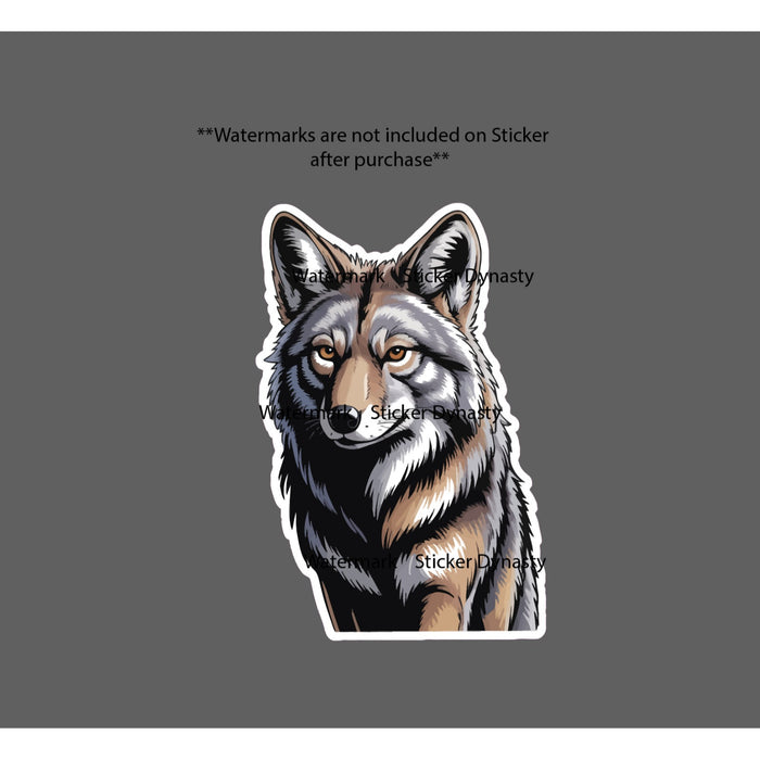 Coyote Sticker Waterproof Decal Animal Outdoor Wildlife Nature Gift NEW