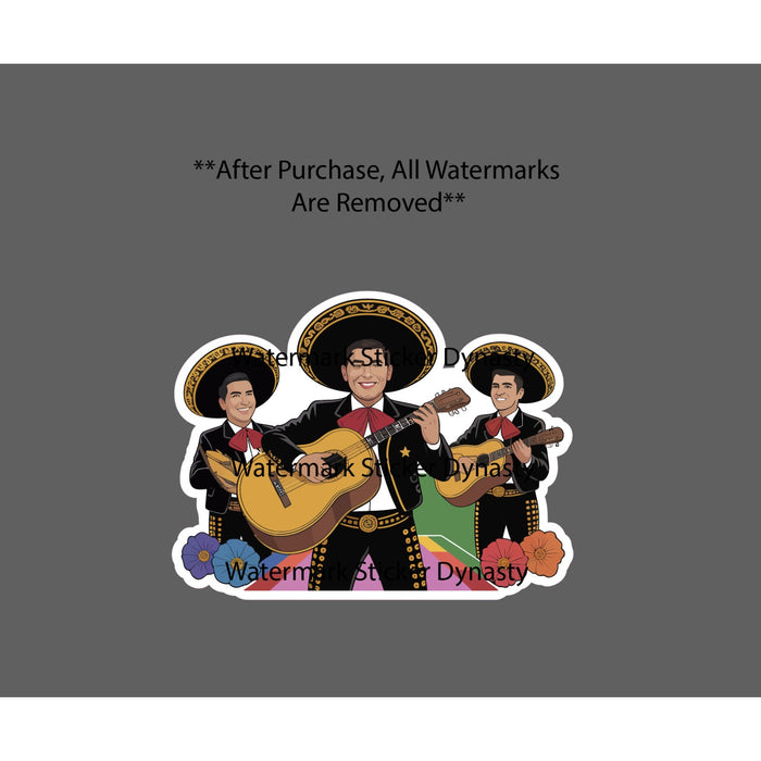 Mariachi Band Sticker Waterproof Decal Music Mexico Guitar Culture Gift NEW