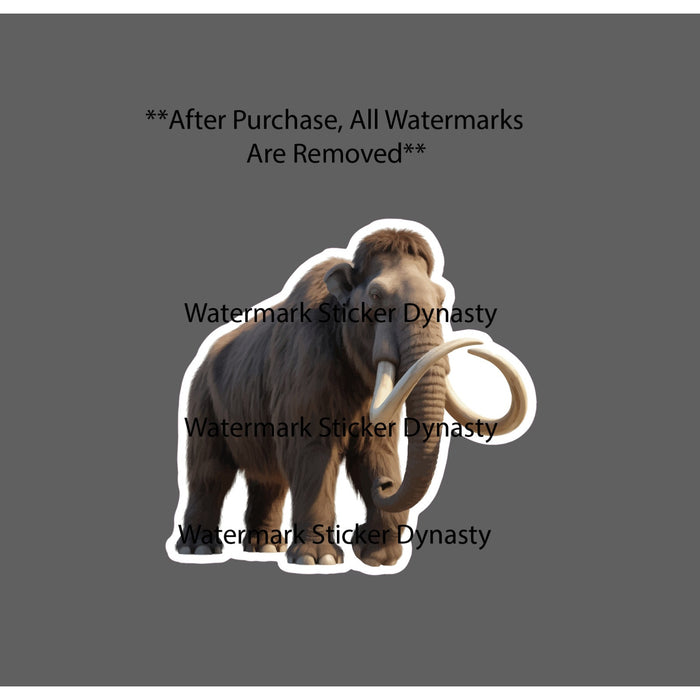 Wooly Mammoth Sticker Waterproof Decal Animal Ice Age History Extinct Gift NEW