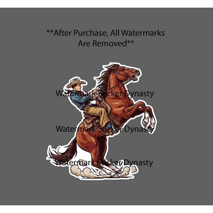 Bucking Bronco Sticker Waterproof Decal Country Western Rodeo Cowboy Gift NEW