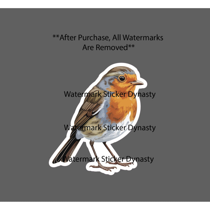 Robin Sticker Waterproof Decal Bird Animal Outdoor Wildlife Birdhouse Gift NEW