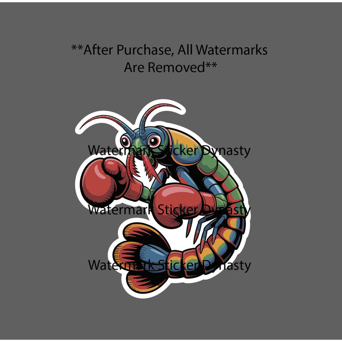 Mantis Shrimp Sticker Waterproof Decal Boxer Boxing Animal Ocean Beach Gift NEW