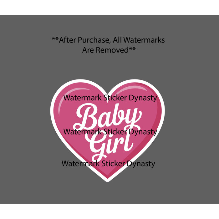 Baby Girl Sticker Waterproof Decal Heart Love Relationship Life Family Gift NEW