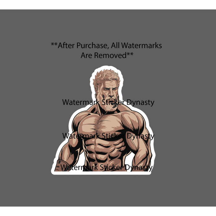 Hero Strength Sticker Waterproof Decal Greek god Gym Workout Fantasy Gift NEW