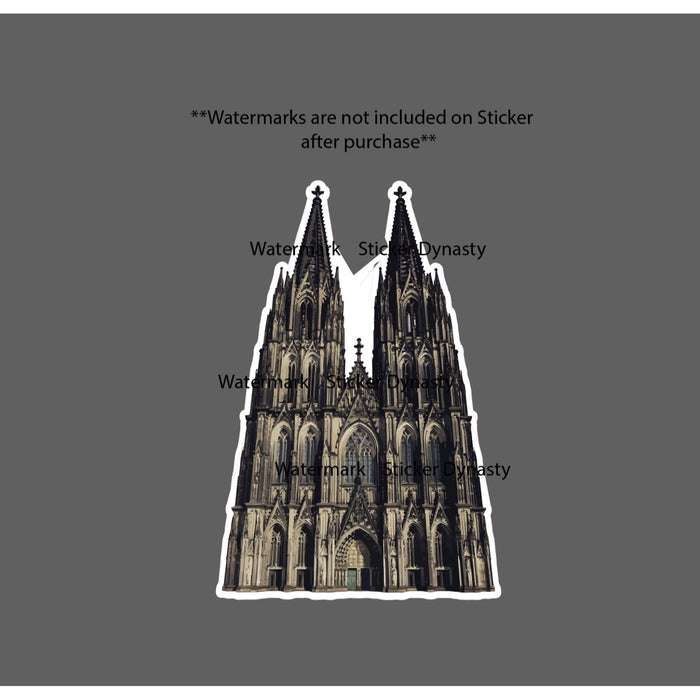 Cologne Cathedral Sticker Waterproof Decal Jesus Faith Church Germany Gift NEW