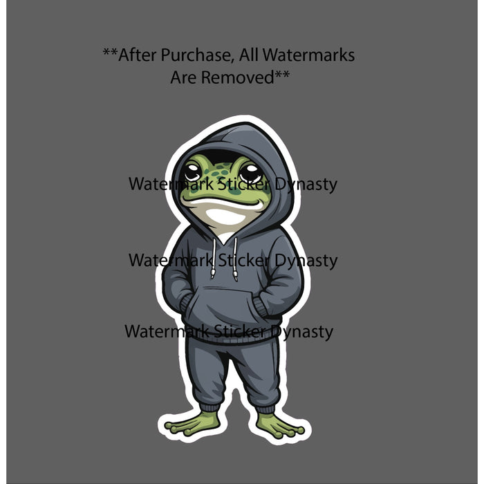 Frog Hoodie Sticker Waterproof Decal Street Animal Travel Sweats Gift NEW