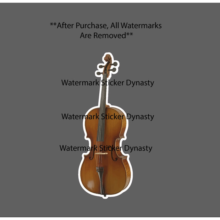 Cello Sticker Waterproof Decal Music Band Instrument Classical Bach Gift NEW
