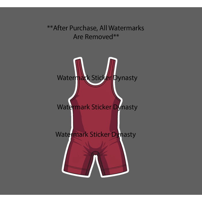 Wrestling Singlet Sticker Waterproof Decal Wrestler Sport School Gift NEW
