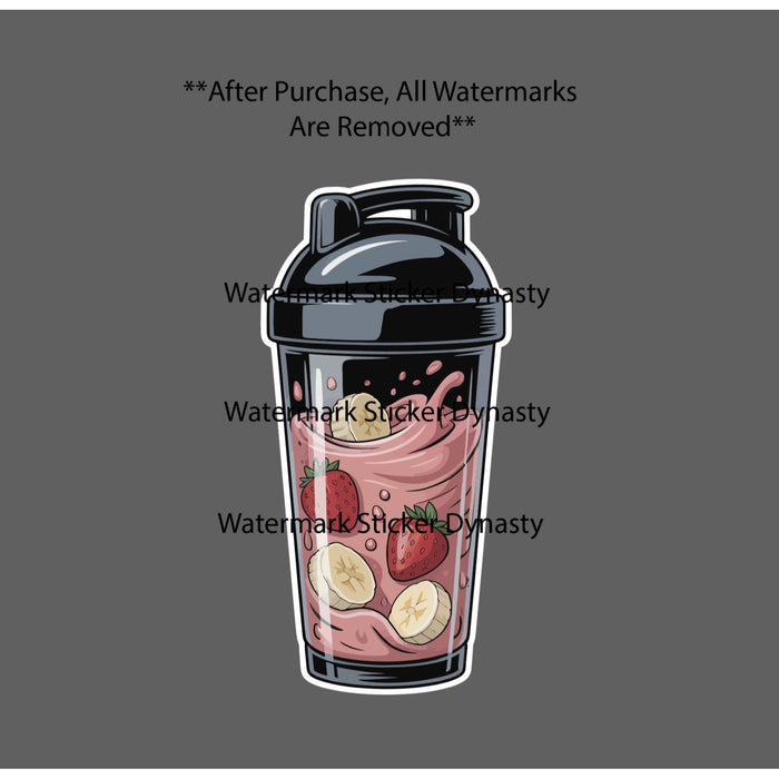 Protein Shake Sticker Waterproof Decal Fruit Food Gym Workout Muscle Gift NEW
