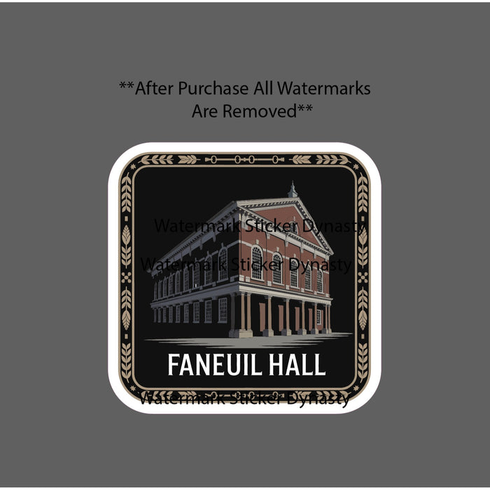 Faneuil Hall Sticker Waterproof Decal Boston Market Travel Shopping Gift NEW
