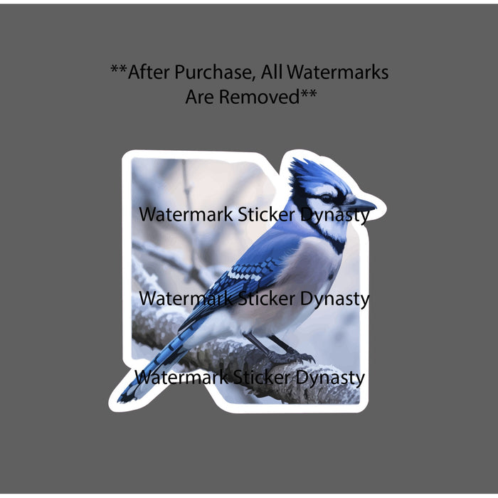 Blue Jay Sticker Waterproof Decal Bird Outdoor Wildlife Nature Gift NEW