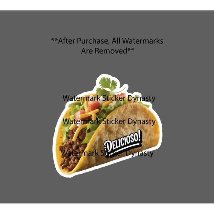 Taco Sticker Waterproof Decal Food Mexican Cuisine Quote Taqueria Gift NEW