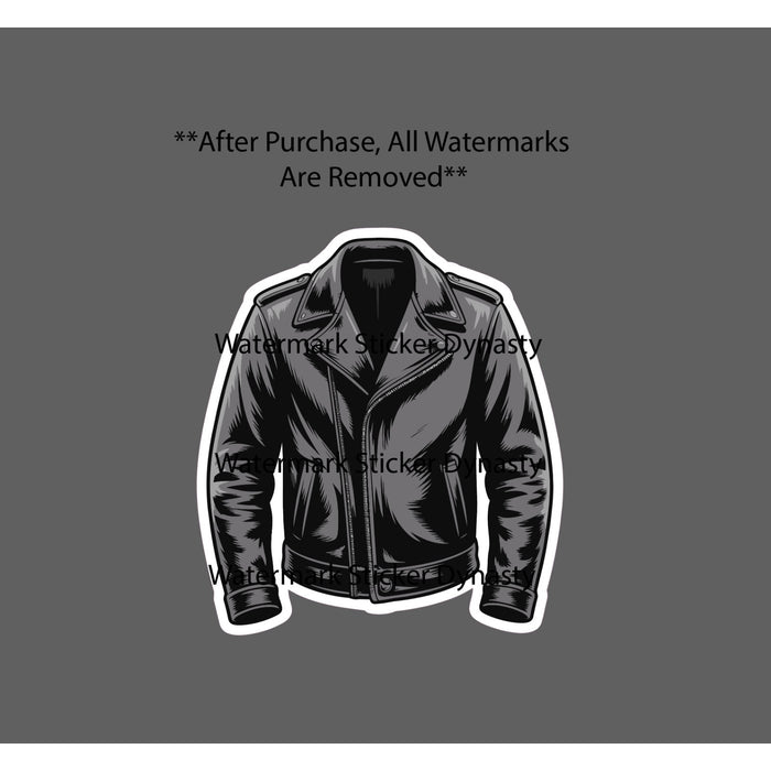 Leather Jacket Sticker Waterproof Decal Style Biker Retro Gift NEW