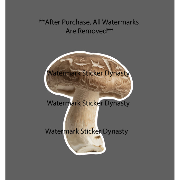 Shiitake Mushroom Sticker Waterproof Decal Plant Fungus Fungi Food Gift NEW