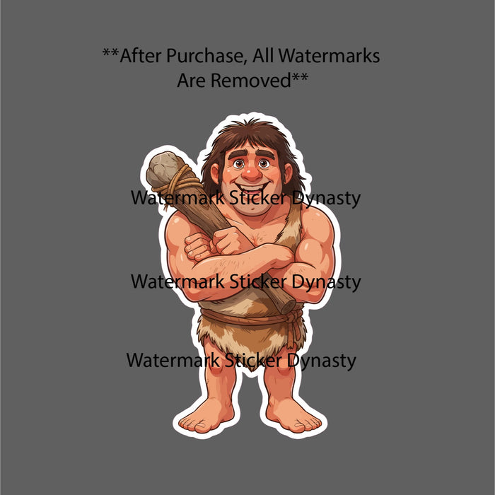 Cave Man Sticker Waterproof Decal Art Cartoon TV Movie Film Gift NEW