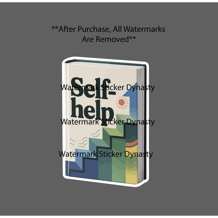 Self Help Book Sticker Waterproof Decal Reader Reading Psychology Learn Gift NEW