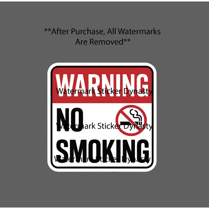 No Smoking Sticker Waterproof Decal Warning Sign Caution Beware Gift NEW