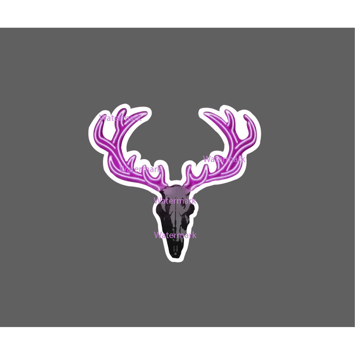 Buck Skull Sticker Pink Waterproof NEW