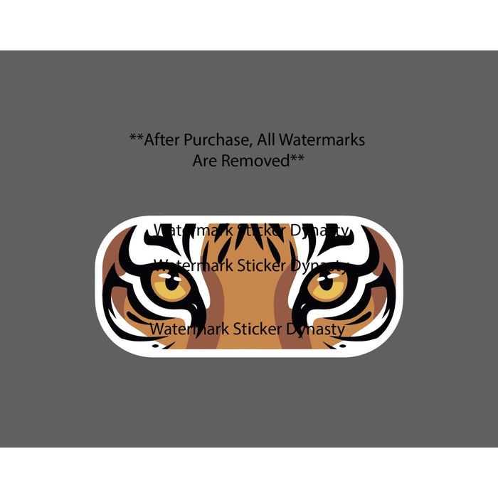 Tiger Eyes Sticker Waterproof Decal Animal Big Cat Jungle Wildlife Gift NEW
