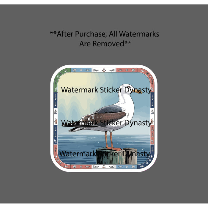 Sea Gull Sticker Waterproof Decal Bird Animal Ocean Beach Ship Boat Gift NEW