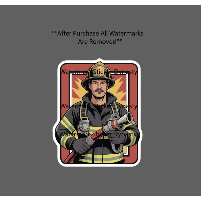 Firefighter Sticker Waterproof Decal Fireman First Responder Work Gift NEW